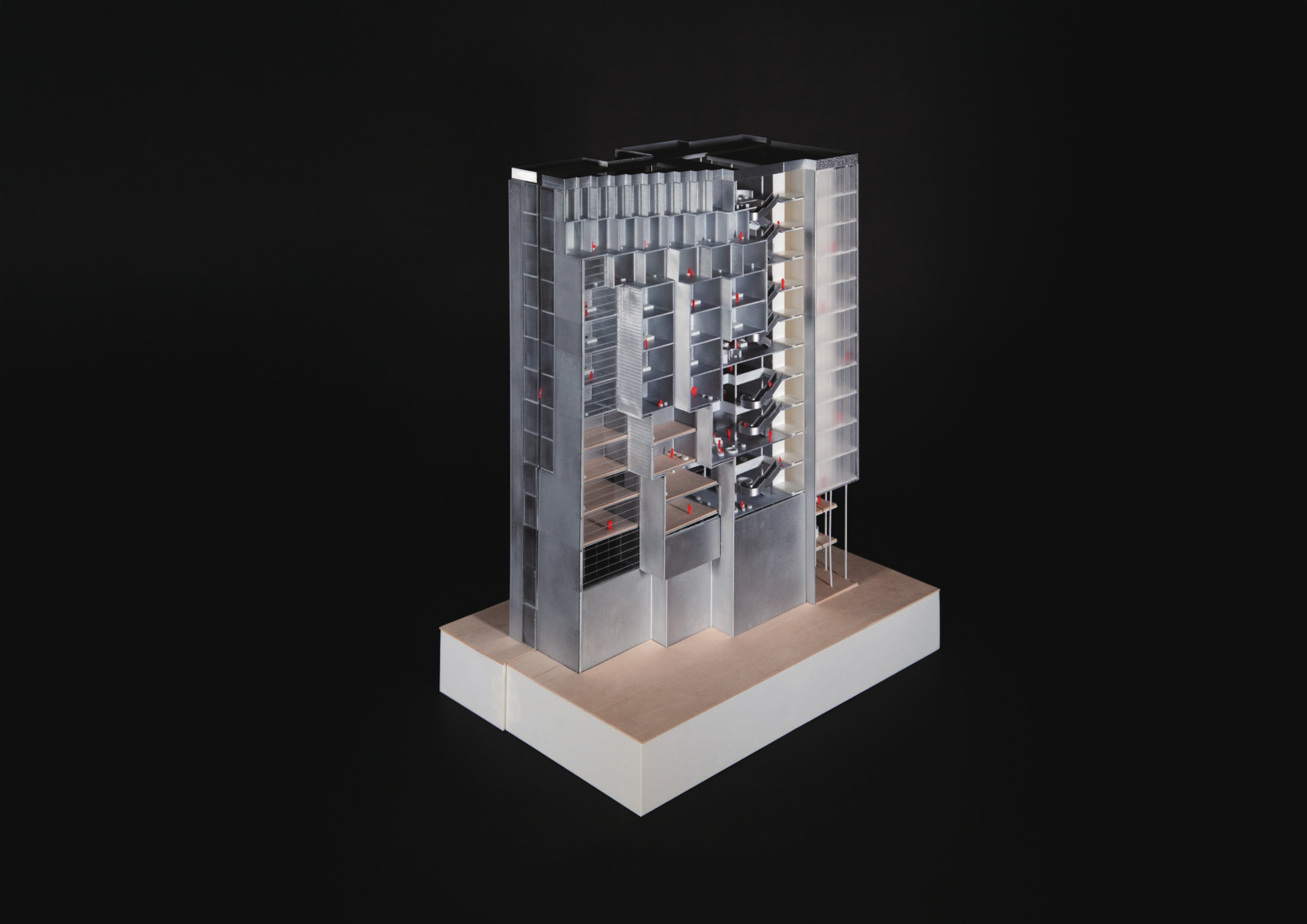 Sectional model of the vertical Berklee campus